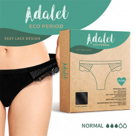 Adalet Eco Period Flora Menstrual Panty Normal Black
