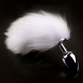 Dolce Piccante Jewellery Small Silver White Tail