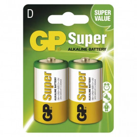 GP Super Alkaline Battery D (LR20) 2 pack