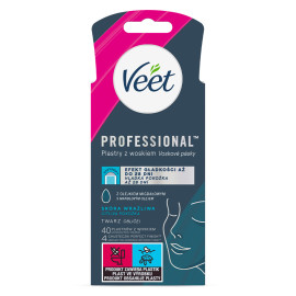 Veet Professional Cold Wax Strips Face for Sensitive Skin 40 pcs