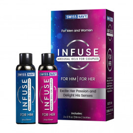 Swiss Navy Infuse 2-in-1 Arousal Gel for Him & Her 2 x 59ml