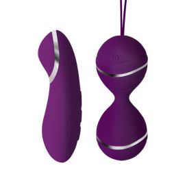 SuperLove Remote Controlled Vibrating Love Balls Purple