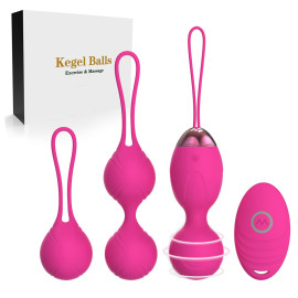SuperLove Pelvic Fitness Trainer Balls Set Pink