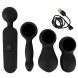 Coup!es Choice Wand Vibrator with 3 Attachments Black