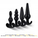 AfterDark Luvest Box Silicone Anal Plugs Collection Black 4 pack