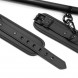 InToYou Black Shadow Detachable Rigid Spreader Bar and 4 Detachable Neoprene and Vegan Leather Cuffs Black