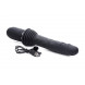 Master Series 10X Thrust Master Vibrating and Thrusting Dildo with Handle Black