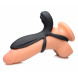 Trinity Vibes Silicone Vibrating Girth Enhancer with Remote Control Black