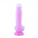 HiSmith HSA81 Silicone Glowing Realistic Dildo KlicLok 9.65" Pink