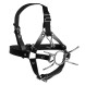 Ouch! Xtreme Head Harness with Spider Gag and Nose Hooks Black