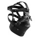 Ouch! Xtreme Head Harness with Zip-up Mouth and Lock Black