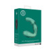 Ouch! Bent Vibrating Prostate Massager with Remote Control Metallic Green