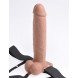 Fetish Fantasy 10" Hollow Rechargeable Strap-On with Remote Tan