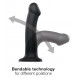 strap-on-me Silicone Bendable Dildo Black XL