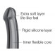 strap-on-me Silicone Bendable Dildo Black XL