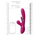 Vive Kura Thrusting G-Spot Vibrator with Flapping Tongue & Pulse Wave Stimulator Pink